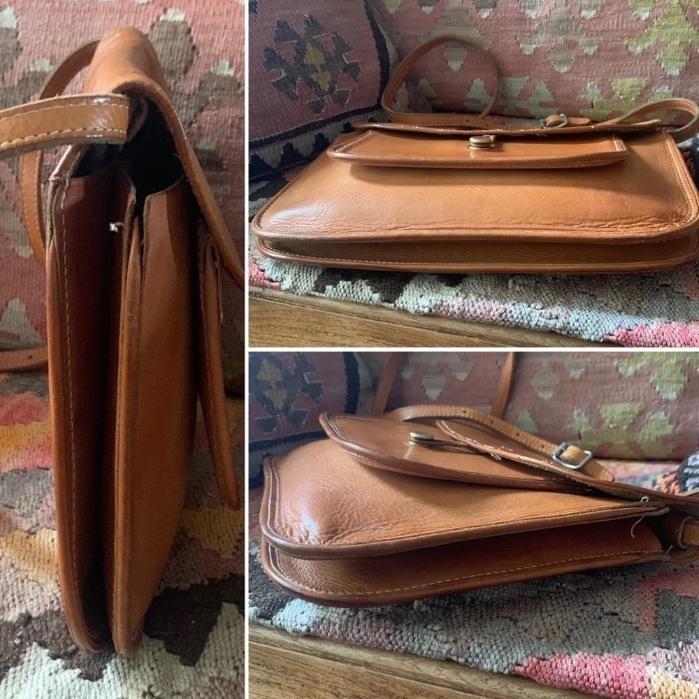 Vintage Genuine Leather Commuter Satchel